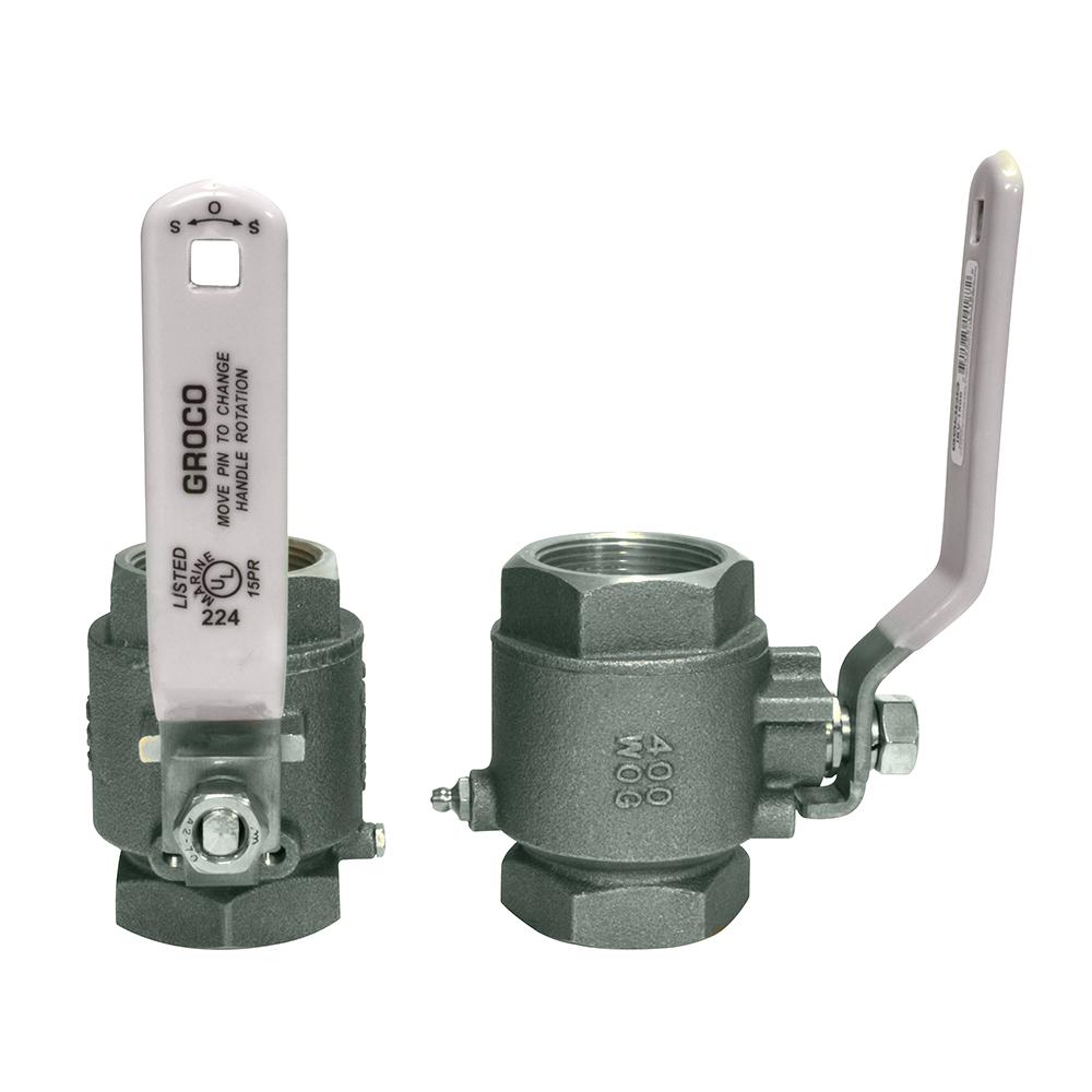 GROCO 3/8" NPT Stainless Steel In-Line Ball Valve - IBV-375-S