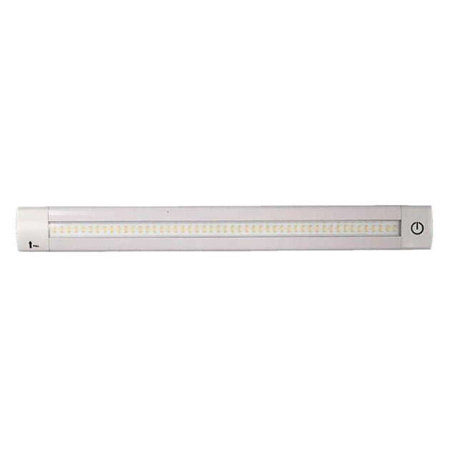 Lunasea Adjustable Linear LED Light w/Built-In Dimmer - 12" Length, 12VDC, Warm White w/ Switch - LLB-32KW-01-00