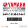 Yamaha - Manual,owner's - 66M-28199-8A-M0