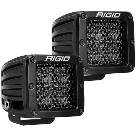 RIGID Industries - D-Series Pro Spot Diffused Midnight - Surface Mount - Black - Pair - 202513BLK