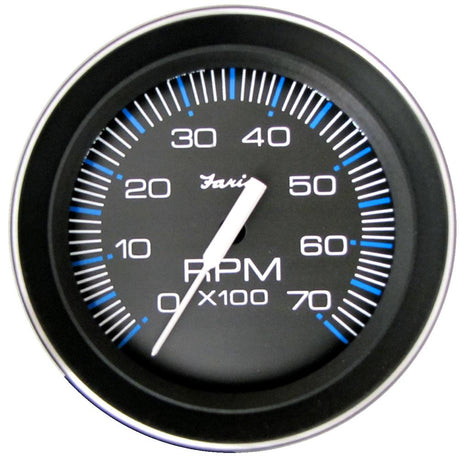 Faria 4" Tachometer (7000 RPM) (All Outboard) Coral w/Stainless Steel Bezel - 33005