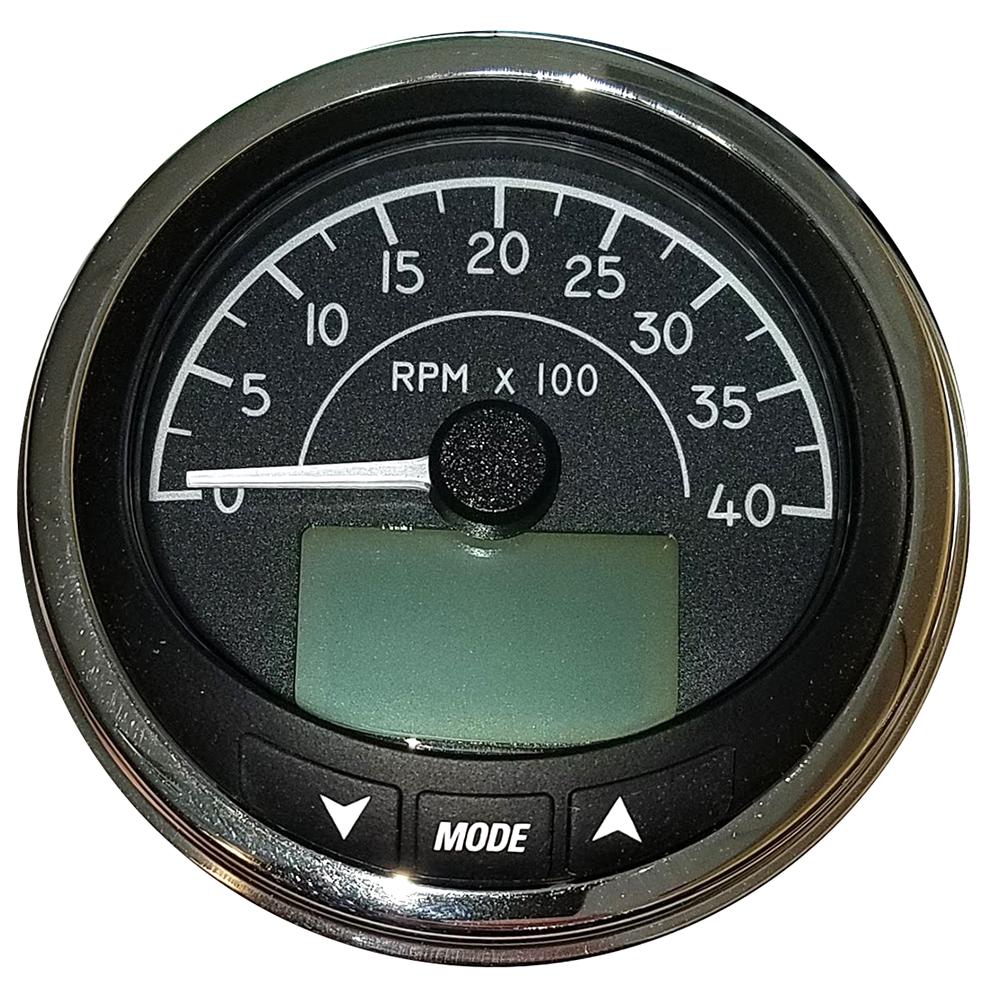 Faria 4" Tachometer (4000 RPM) J1939 Compatible w/o Pressure Port - Euro Black w/Stainless Steel Bezel - MGT059