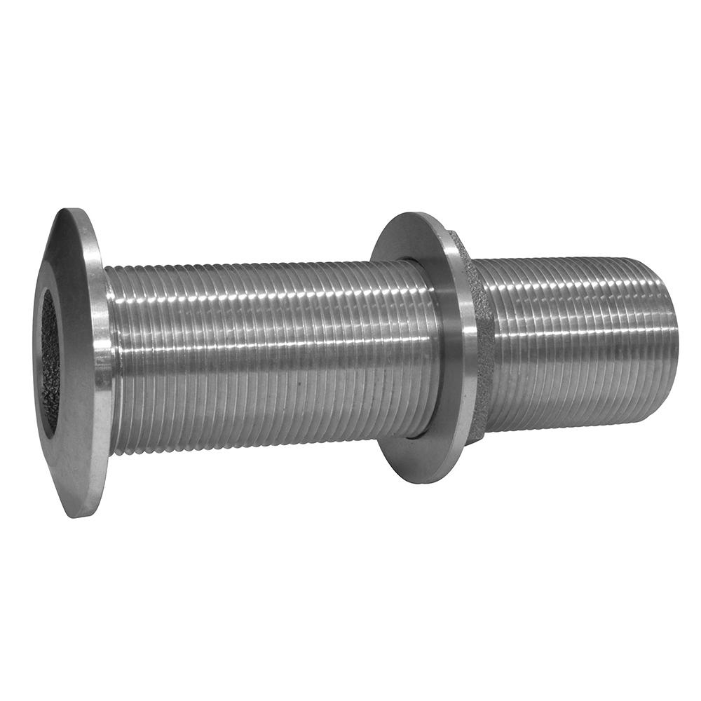 GROCO 1-1/2" Stainless Steel Extra Long Thru-Hull Fitting w/Nut