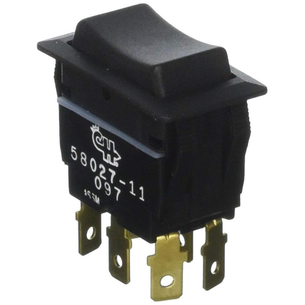 Cole Hersee Sealed Rocker Switch Non-Illuminated DPDT (On)-Off-(On) 6 Blade - 58027-11-BP