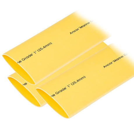 Ancor Heat Shrink Tubing 1" x 3" - Yellow - 3 Pieces