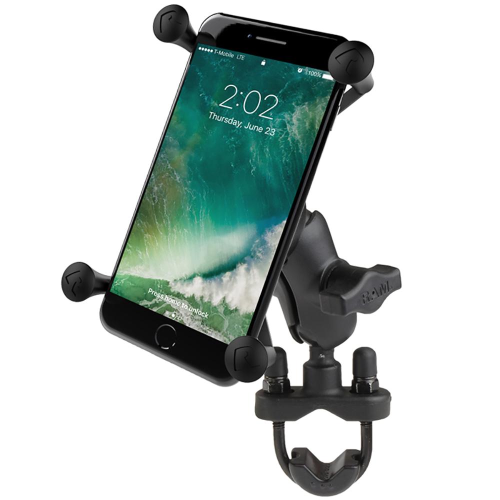 RAM Mount - X-Grip Large Phone Mount with Handlebar U-Bolt Base - RAM-B-149Z-A-UN10U