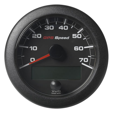 VDO 3-3/8" (85mm) OceanLink GPS Speedometer 0-70 - Black Dial  Bezel