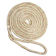 New England Ropes 3/4" x 35' Nylon Double Braid Dock Line - White/Gold w/Tracer - C5059-24-00035