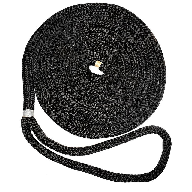 New England Ropes 3/4" X 50' Nylon Double Braid Dock Line - Black - C5054-24-00050