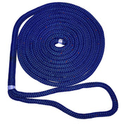 New England Ropes 3/8" X 15 Nylon Double Braid Dock Line - Blue w/Tracer