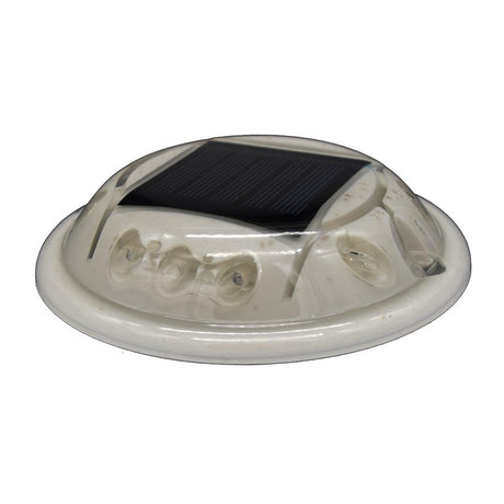 Hydro Glow C1W Round Solar Dock, Deck & Pathway Light - White - C1W