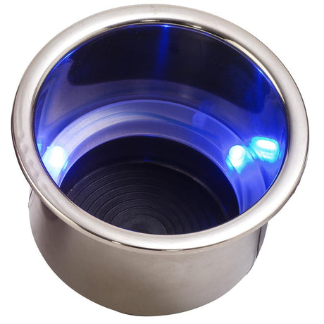 Sea-Dog Line - LED Flush Mount Combo Drink Holder W/Drain Fitting - 5880741