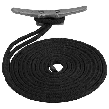 Sea-Dog Line - Premium Double Braided Nylon Dock Line 3/8" x 20' - 302110020BK1 BLACK