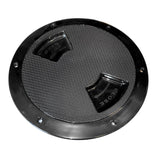 Sea-Dog Line - Quarter-Turn Deck Plate with Internal Collar - #8 Fastener - Black Finish - 3363871