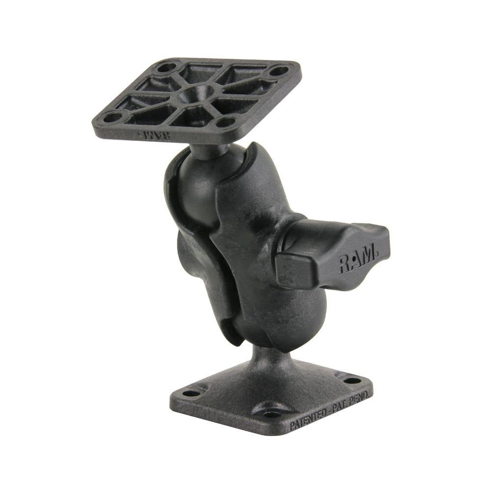 RAM Mount - Composite Drill-Down Double Ball Mount with Rectangle AMPS Plates - RAP-B-141U-A