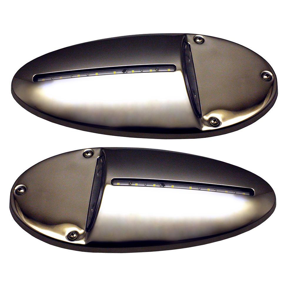 Innovative Lighting LED Docking Light- Mirrored Stainless Steel - Pair - 585-0220-7