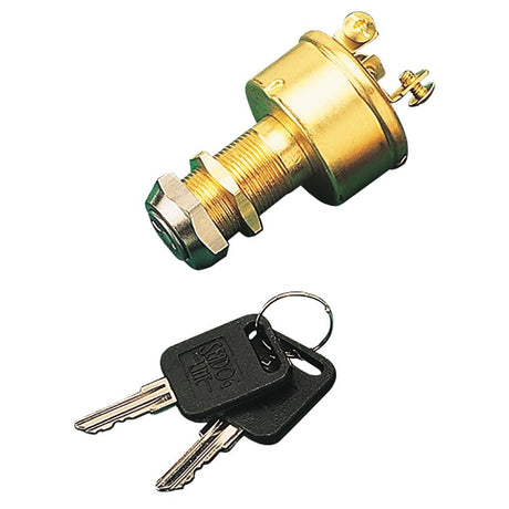 Sea-Dog Line - Brass 3-Position Key Switch - 4203501