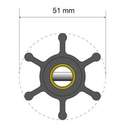 Albin Pump Premium Impeller Kit - 51 x 22 x 12mm - 6 Blade - Pin Insert - 06-01-005
