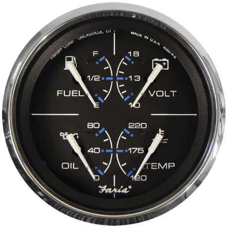 Faria Chesapeake Black SS 4" Multifunction Gauge - 33751