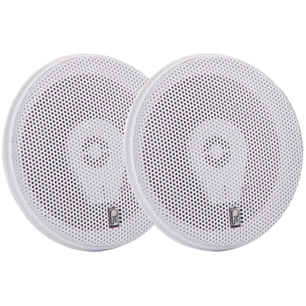 Poly-Planar - MA8505W 5" Three-Way Titanium Series Marine Speakers - White - MA8505W