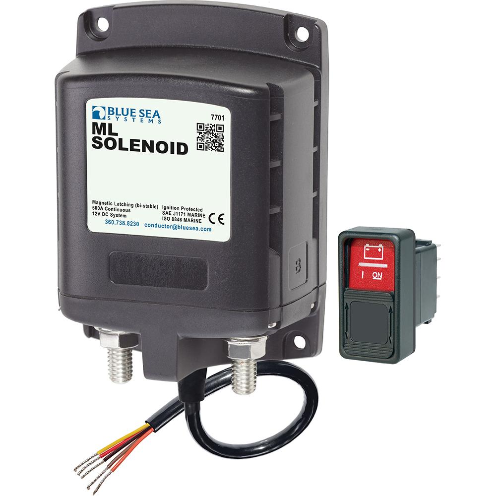 Blue Sea 7701 ML-Series Solenoid w/Contura Switch 12VDC - 7701