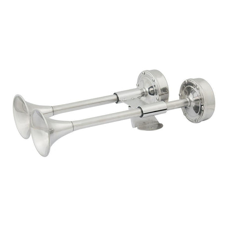 Marinco - Compact Dual Trumpet Electric Horn 12V Stainless Steel - 10011