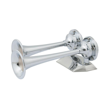 Marinco - Dual Trumpet Mini Air Horn Chrome Plated - 10108