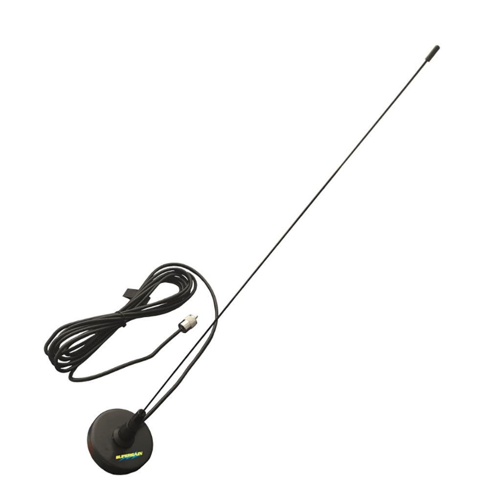 Glomex 21" Magnetic Mount VHF Antenna w/15&#39; RG-58 Coaxial Cable & PL-259 Connector - SGWB50MAGBK