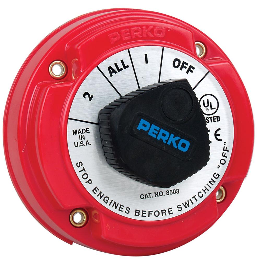 Perko 8503DP Medium Duty Battery Selector Switch w/Alternator Field Disconnect w/o Key Lock - 8503DP