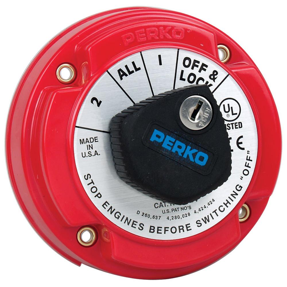 Perko 8504DP Medium Duty Battery Selector Switch w/Alternator Field Disconnect & Key Lock - 8504DP