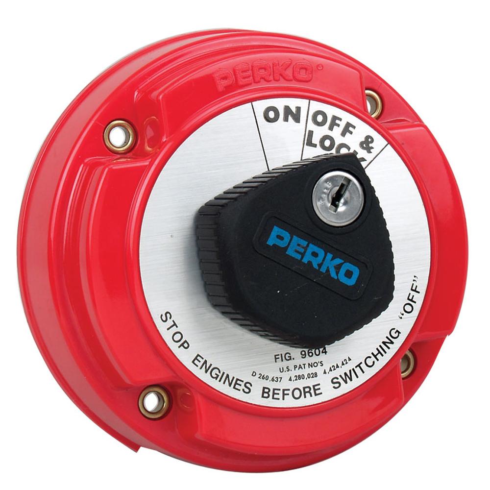 Perko Medium Duty Main Battery Disconnect Switch w/Alternator Field Disconnect & Key Lock - 9604DP