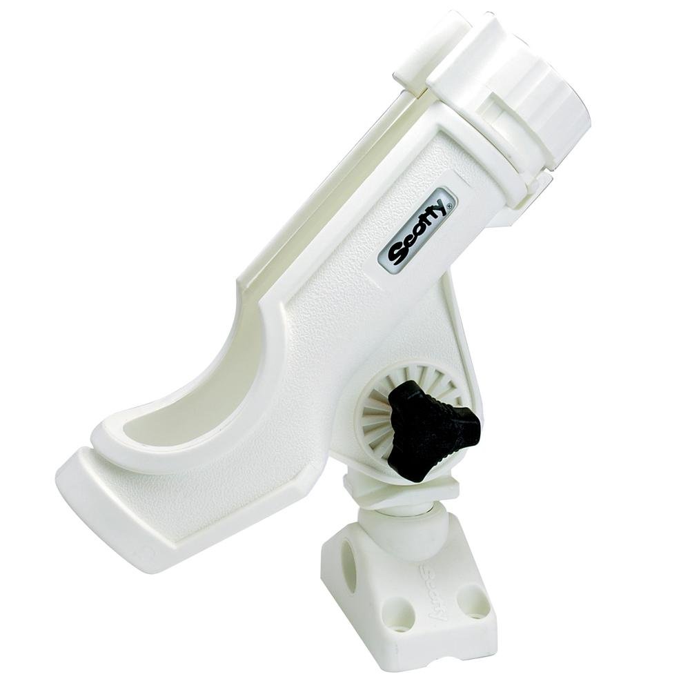 Scotty Powerlock Rod Holder White w/241 Side/Deck Mount - 230-WH