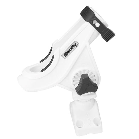 Scotty 280 Bait Caster/Spinning Rod Holder w/241 Deck/Side Mount - White - 280-WH