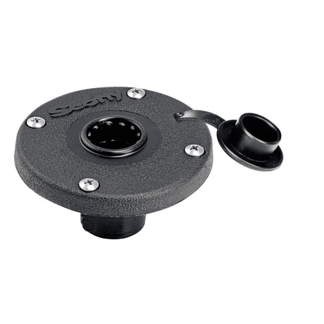 Scotty 344 Round Flush Deck Mount - 344-BK