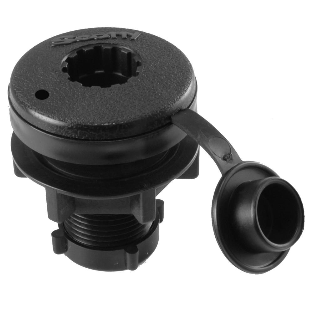 Scotty Compact Threaded Round Deck Mount - 444-BK