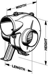 Jabsco - Flexmount Blower - 3" - 105 CFM - 12V - 35515-0010