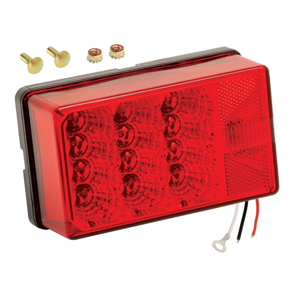 Wesbar 4" x 6" Waterproof LED 7-Function, Right/Curbside w/3 Wire 90 deg Pigtail Trailer Light - 407550