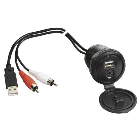 JENSEN USB & Auxiliary Audio Input Jack - 10&#39; - JENAUX
