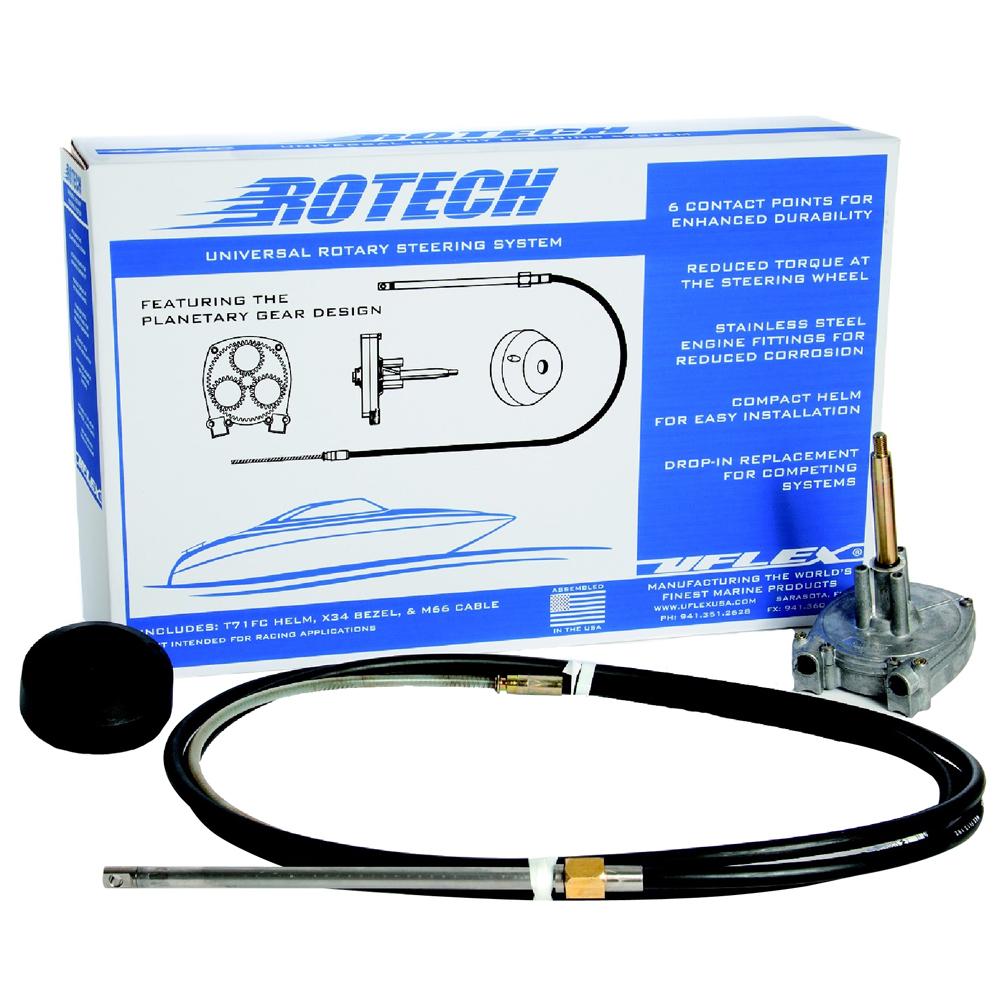 UFlex - Rotech - 18' Rotary Steering Package - Cable, Bezel, Helm - ROTECH18FC