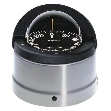 Ritchie - Navigator Compass - Binnacle Mount - Polished Stainless Steel/Black - DNP-200