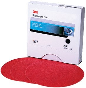 3M - Hookit Red Abrasive Disc Value Pack - 6 inch - P1200 Grade - 25 Pack - 01185
