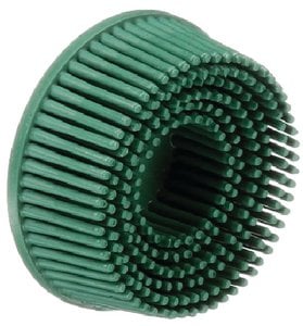 3M - Scotch-Brite Roloc Bristle Disc - Green - 3 inch x 5/8 inch - Tapered - 10 Pack - 18734