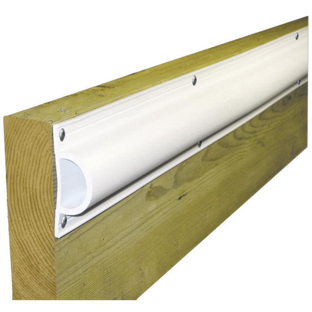 Dock Edge Standard "D" PVC Profile 16ft Roll - White - 1190-F