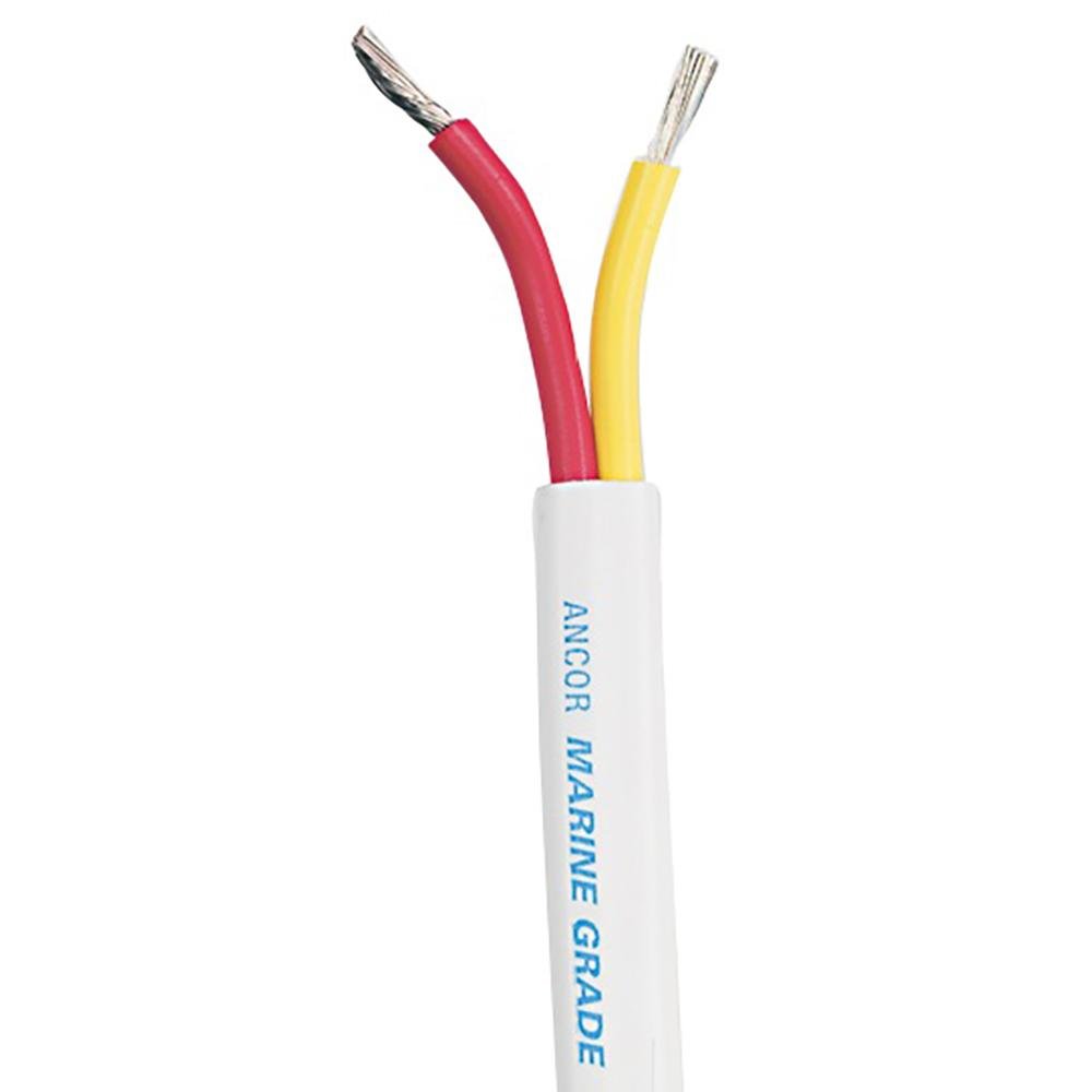 Ancor Safety Duplex Cable - 16/2 AWG - Red/Yellow - Flat - 25' - 124702