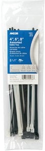 Ancor - Cable Tie 4" & 8" Assorted 25Pc - 199261