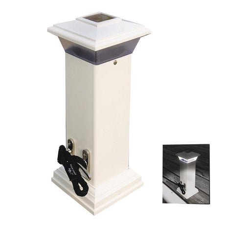 Dock Edge - CleatLite - Solar Dock Light with Stainless Steel Mooring Cleat - 12" - 96250-F