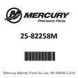 Mercury - O ring @2 - 25-82258M