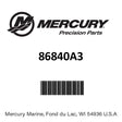 Mercury - Bellows assy - 86840A3