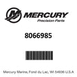 Mercury - Trunnion - 8066985