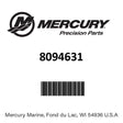 Mercury - Solenoid kit - 8094631